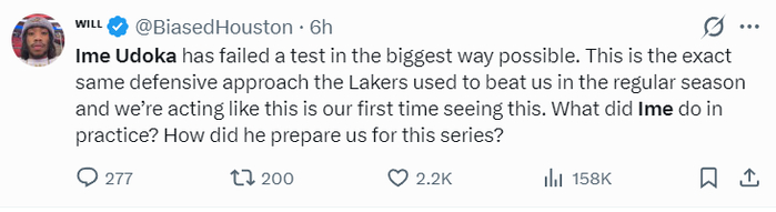 火箭G2惨败系列赛0-2乌度卡战术失误引争议